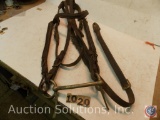 Bridle driving with throat latch, head check and full cheek solid bar bit