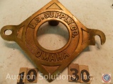 Brass lid/cover 'US Supply Co' 8 in. OAL