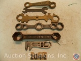 (6) Misc. Wrenches including 4 in. Pocket adjustable Wrench and Sterling No. 295 D.B.E, and others