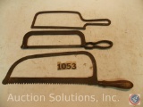 (3) Misc. sawas, includes 10 in. ice saw and (2) hack saws