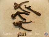 (4) pc. Lot including (2) unmarked saw sets - (1) steel banding crumper marked '21-3 Mount' - and