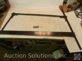 Ice saw, one man Bow type, steel frame, wood knob. 30 in.