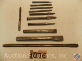 (12) Plumb Misc. chisels includes types Star - Cold - Cape - Flat - punches and drill bit