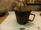 Heavy cast bucket, 9x8.5 in. Diameter, 2-3 gallons
