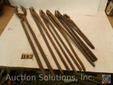 (6) Tongs, all different ranging from 23 to 13 in.
