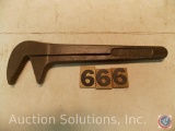 Alligator Wrench 7.5 in. marked 'Shaw Wrench Pat Apr 26 1910'