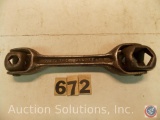 Double end dog bone 8 in. Wrench marked 'The Handee Mansfield Ohio'