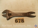 Crescent and alligator Wrench 8 in. marked '8 in. Banco 31 Volvo' 'AB Banco Sweden'