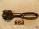 Crescent Wrench with ratchet, each 8 in. Jaw adjustable. Marked 'Wizard the Richards Mfg Co'