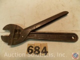 Crescent Wrench with lever lock 8 in. marked 'Universal Wrench Co Windsor Detroit'