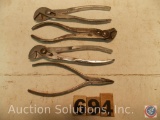 Pliers 8 in., Misc. including (2) Japan - (1) Damascus - (3) unmarked