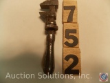 3 in. Nut Wrench, gem type, steel handle with some pitting