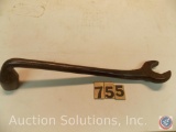 Open Wrench and lug combination, 11 in. Buffum Tool Co with Buffum trade mark 'Swastika'