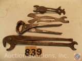 (4) Combination tool Misc. pieces; one unmarked - 'Ronson' 6 in. - 'OVE H.S.H. Co.' 6 in. 'Thompson