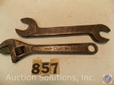 Keen Kutter (2) pieces Misc. (1) double open end Wrench 8 in. - (1) Crescent Wrench #K8, 8 in.