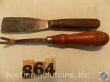 Keen Kutter Misc. (2) pieces, 7 in. putty knife and a 7 in. tack puller marked 'Shapleigh's'