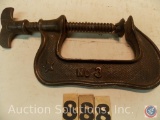 Whale tail clamp 8 in. marked 'No 3'