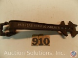Buggy Wrench 8 in. marked 'Miller Vehicle Wrench'