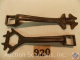 (2) Buggy Wrenches 9 in., (1) marked 2320c - (1) marked 7324b