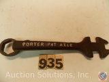 Buggy Wrench 9 in. marked 'Porter Pat Axle'