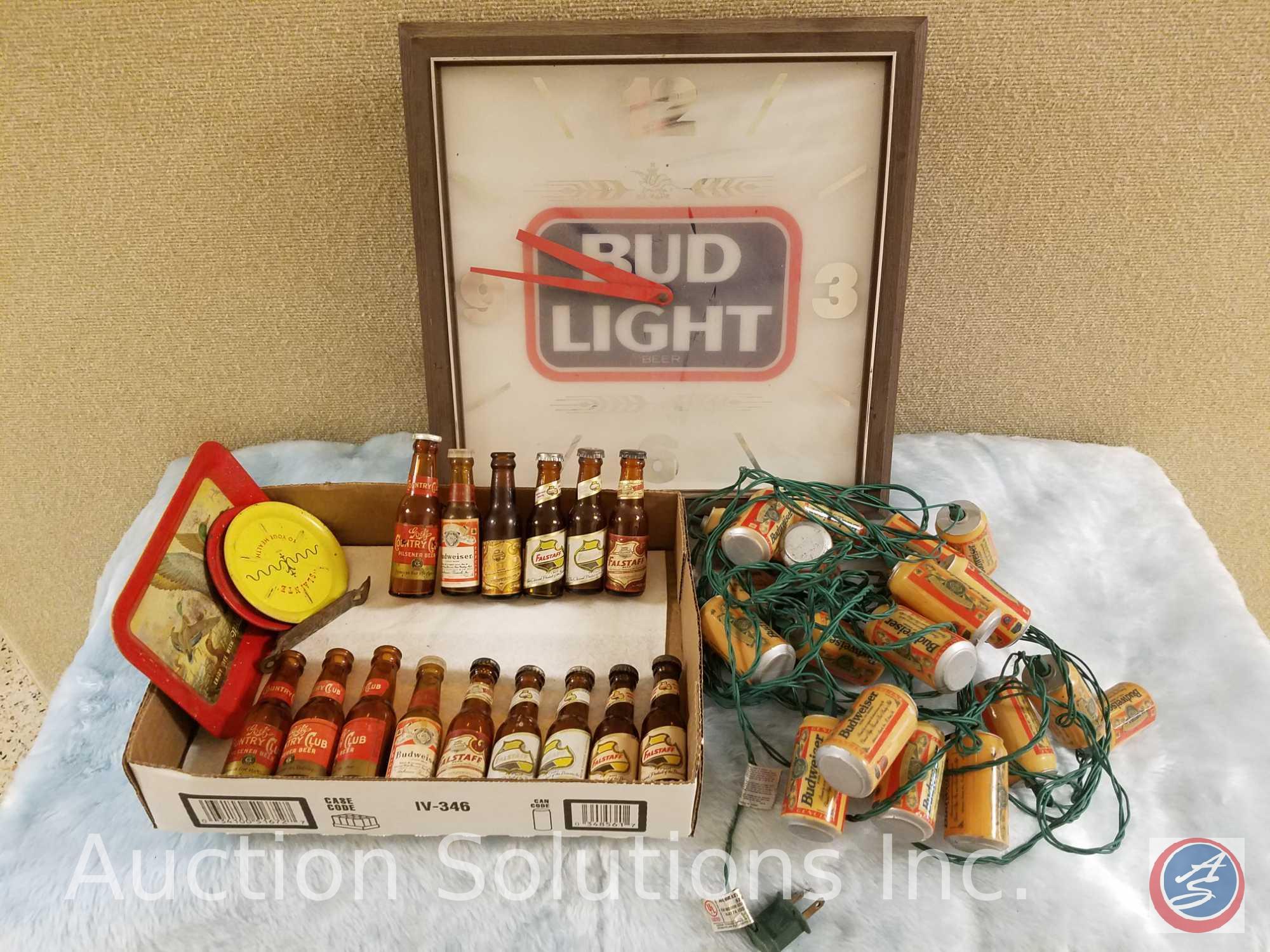 1986 Electric Bud Light Wall Clock, Vintage Beer | Proxibid