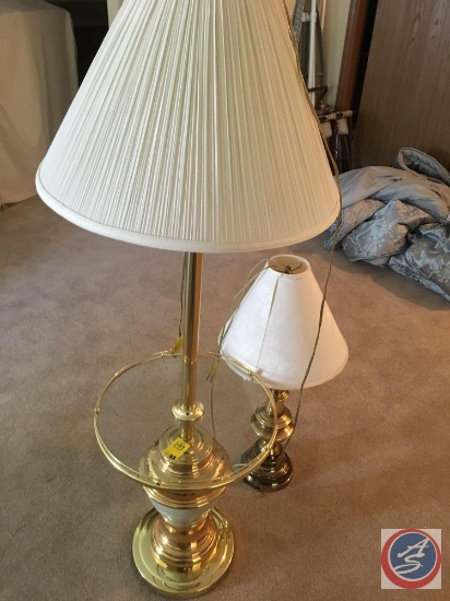 Floor Lamp with Glass Table, Table Lamp