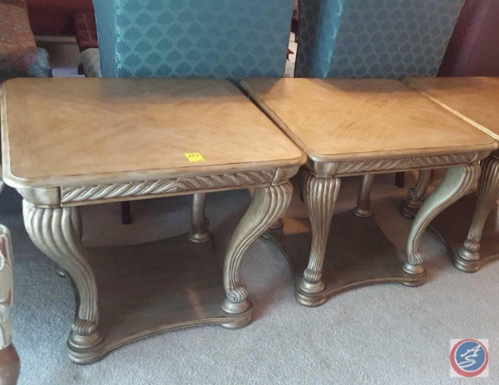 {{2X$BID}} (2) Large Side Tables 28" x 28" x 24"