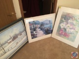{{3x$BID}} Vintage Framed Canvas Painting 43