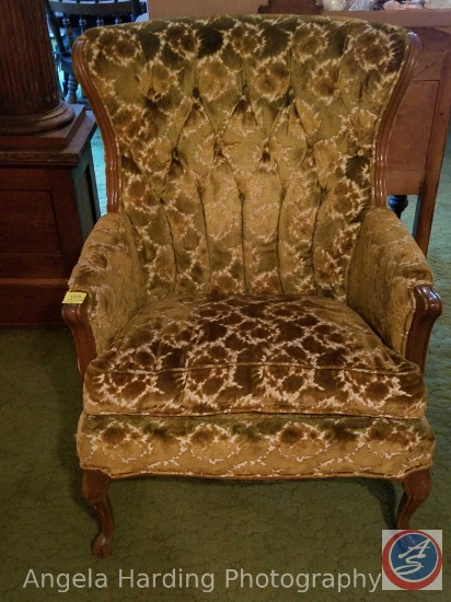 Antique Upholstered Arm Chair 28"x25"x38"