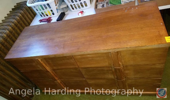 Vintage (6) Drawer Oak Dresser 56"x20"x33"