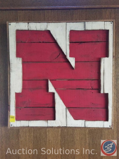 Nebraska Husker "N" Plank Art Wall Hanging