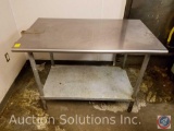 Half Size Stainless Steel Prep Table AG-304 with Bracket for Commercial Can Opener {{NO CAN OPENER}}