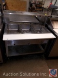 Duke Aerohot Steamtable Hot Food Unit, 3 Wells and Carving Board 120 V Model E303 M 44 1/2