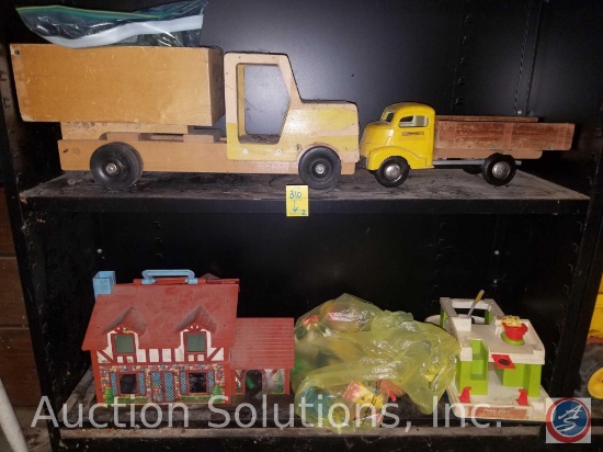 Pressed Steel Vintage Truck, Wooden Vintage Truck, Fisher Price Cottage, Fisher Price Cruise Ship,