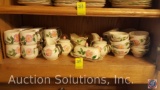 Franciscan Desert Rose Cups and Serving Pieces: (16) Tea Cups, (16) Coffee Cups, Butter Dish w/ Lid,