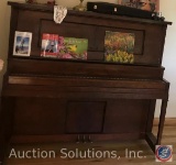 Player Piano w/ Music {{PIANO ROLLS HAVE TURNED TO PARCHMENT FROM AGING PER OWNER}}