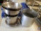 32 qt. Stock Pot, Daily Chef 8 qt. and 5 qt. Stainless Steel Mixing Bowls, Stainless Strainer,