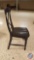 {{4X$BID}} (4) Wooden Dark Stain Cross Back Restauraunt Chairs