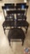 {{5X$BID}} (5) Wooden Dark Stain Cross Back Restauraunt Chairs