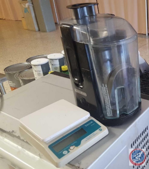 Black + Decker Model JE2400 Juicer, and a Taylor TE32FT Digital Kitchen Scale