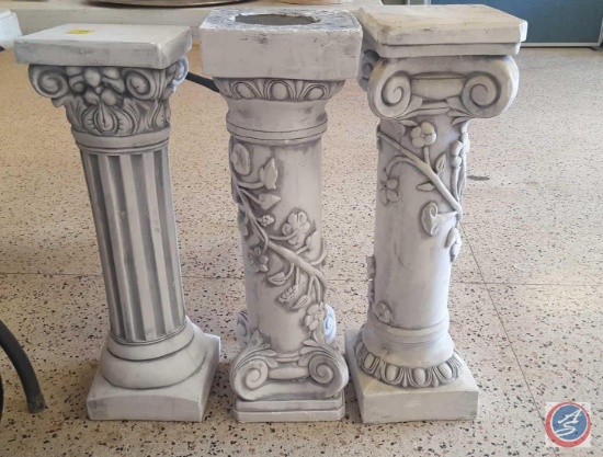 (3) Decorative Plaster Pillars, At Home Decorative Lighting, Icicle Decorative Lighting, Menu Board,