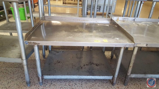 Stainless Steel Equipment Base w/ Back Splash and Shelf 36 1/2" x 30" x 23"