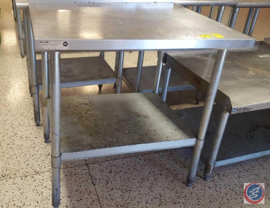 Stainless Steel Prep Table w/ Back Splash and Shelf 36" x 30" x 37"