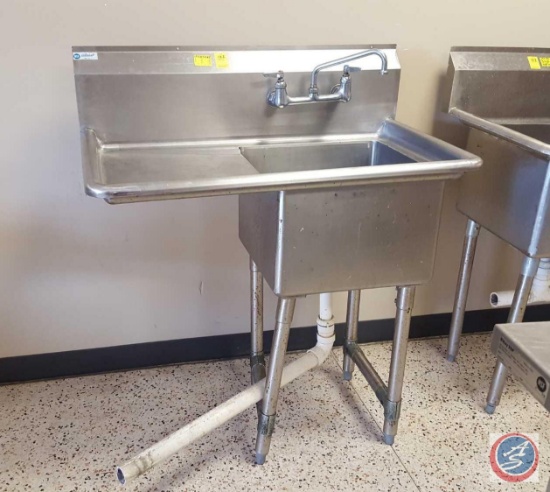 Blue Air NSF Stainless Steel Sink w/ Drain Rack 39" x 24" x 45