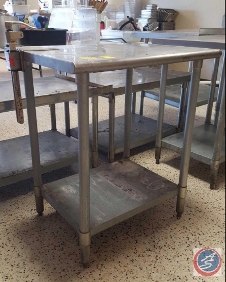 Stainless Steel Prep Table w/ Shelf 30" x 24" x 35 1/2", Edlund Commercial Can Opener