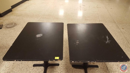{{2X$BID}} (2) Pedestal Restaurant Tables 42" x 30" x 30"