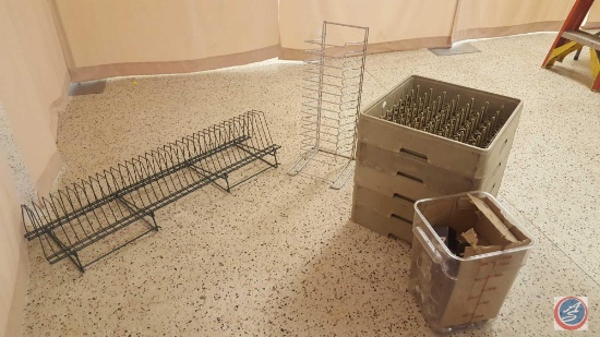 (5) Dish Trays, Wire Wall Units, Plate Rack, Condiment Caddy, Table Number Cards