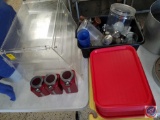 Counter-Top Pastry Display Cabinet with Three Trays, (3) Canisters, Serving Trays, Cutting Boards,