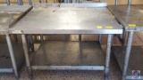 Stainless Steel Equipment Base w/ Back Splash and Shelf 36
