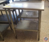 Eagle Stainless Steel Prep Table Model No. T2430B w/ Shelf 30